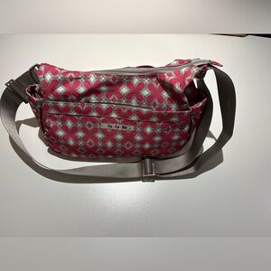 Ju-Ju-Be Grey and Pink Floral Baby Diaper Bag